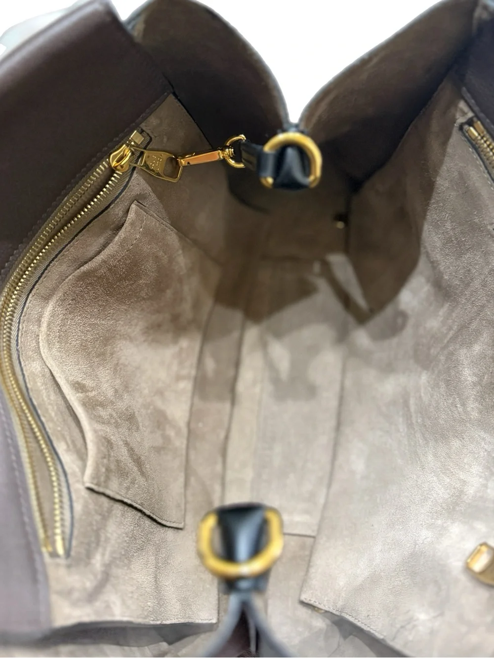 Louis Vuitton “W” Handbag | Chocolate Calfskin & Monogram Canvas | Authentic - Picture 7 of 13